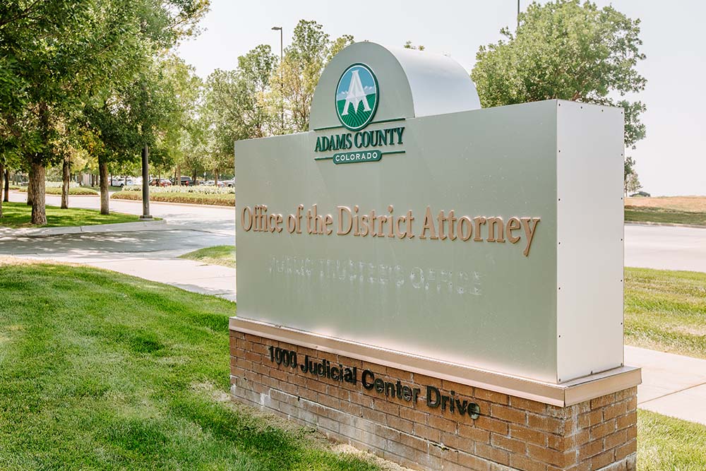 office of the district attorney sign